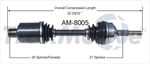 TRAKMOTIVE AM-8005 CV Axle Shaft