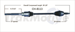 TRAKMOTIVE CH-8113 CV Axle Shaft