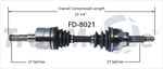 TRAKMOTIVE FD-8021 CV Axle Shaft