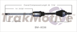 TRAKMOTIVE BM-8036 CV Axle Shaft