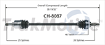 TRAKMOTIVE CH-8087 CV Axle Shaft