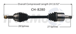 TRAKMOTIVE CH-8280 CV Axle Shaft