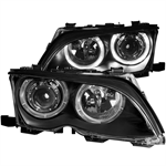 ANZO 121140 HEADLIGHT PROJECTOR BLACK  WITH HALO E46