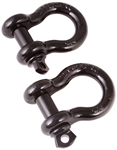 RUGGED RIDGE 11235.06 D-Ring Shackle Kit, 7/8 inch, Black, Steel, Pair