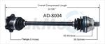 TRAKMOTIVE AD-8004 CV Axle Shaft