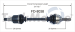 TRAKMOTIVE FD-8038 CV Axle Shaft