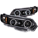 ANZO 121062 HEADLIGHT CIVIC BLACK/CLEAR 06