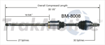 TRAKMOTIVE BM-8008 CV Axle Shaft