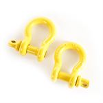 RUGGED RIDGE 11235.15 D-Ring Shackle Kit, 3/4 inch, Yellow, Pair