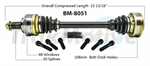 TRAKMOTIVE BM-8051 CV Axle Shaft