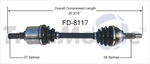 TRAKMOTIVE FD-8117 CV Axle Shaft