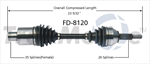 TRAKMOTIVE FD-8120 CV Axle Shaft