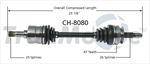 TRAKMOTIVE CH-8080 CV Axle Shaft