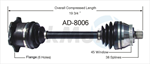 TRAKMOTIVE AD-8006 CV Axle Shaft