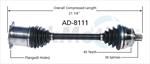 TRAKMOTIVE AD-8111 CV Axle Shaft