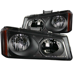 ANZO 111009 HEADLIGHT SILVERADO CRYSTAL BLACK 03-06