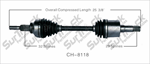 TRAKMOTIVE CH-8118 CV Axle Shaft