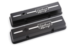 EDELBROCK 41633 VALVE COVER  RACING SBC SHORT BK