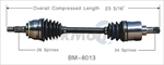 TRAKMOTIVE BM-8013 CV Axle Shaft