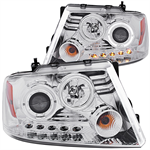 ANZO 111029 HEADLIGHT F150 PROJECTOR CHROME 04-08